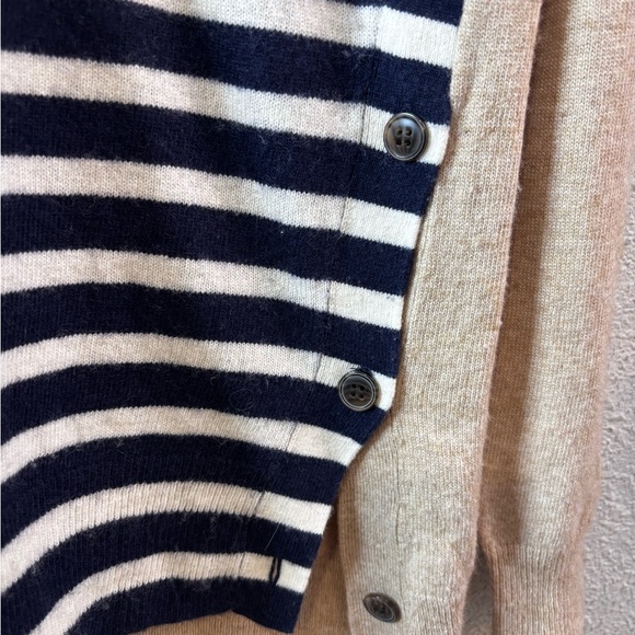 J. Crew Factory Striped Sweater - Navy and Tan - Picture 3 of 7